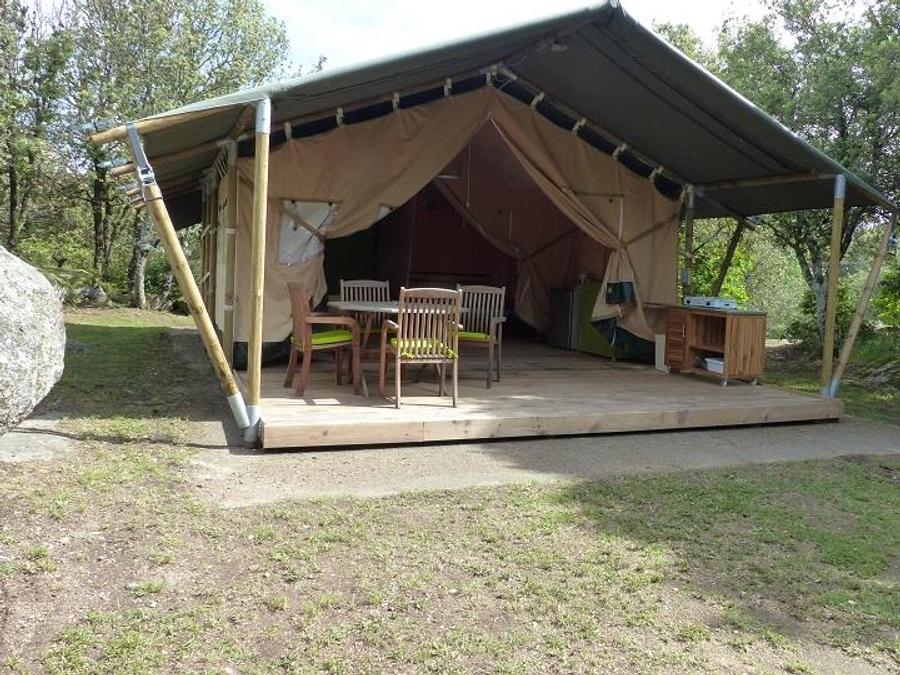 Bungalow toilé 5 personnes - Lodge Safari Standard 25m² 2 chambres - terrasse, en pleine nature (sans sanitaires) 2/5 pers 6