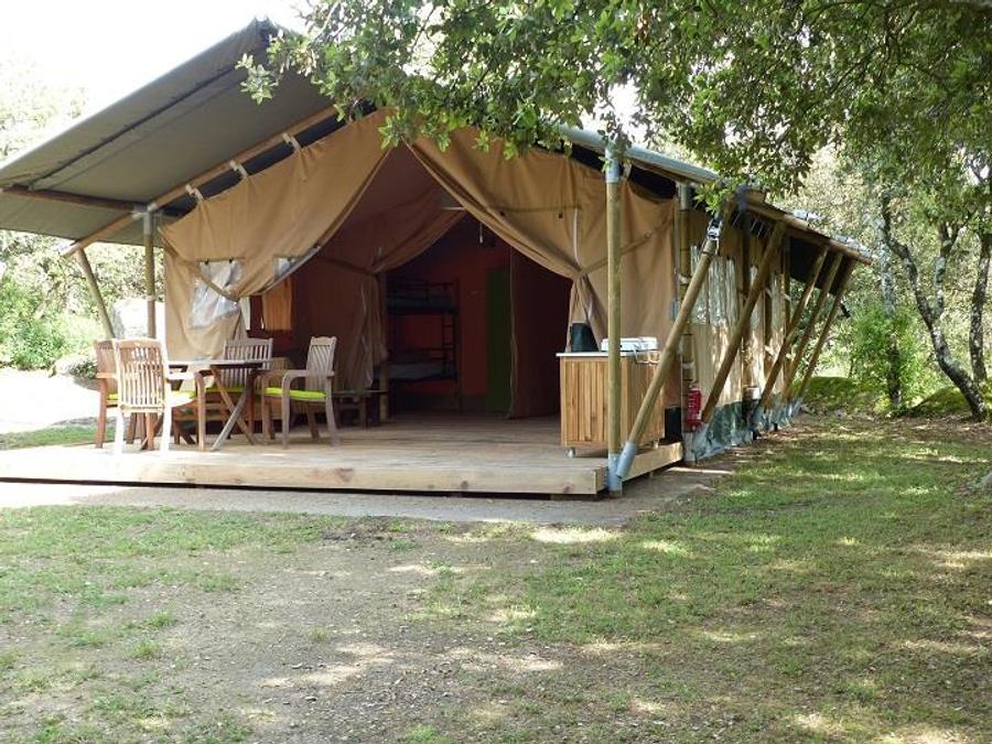 Bungalow toilé 5 personnes - Lodge Safari Standard 25m² 2 chambres - terrasse, en pleine nature (sans sanitaires) 2/5 pers 2