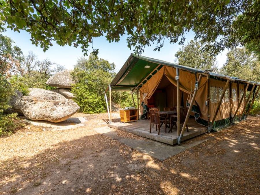 Bungalow toilé 5 personnes - Lodge Safari Standard 25m² 2 chambres - terrasse, en pleine nature (sans sanitaires) 2/5 pers 5