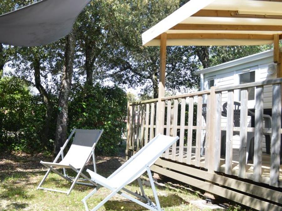 Mobilhome 4 personnes - Mobil-Home Confort -28m² -2 chambres - terrasse semi-couverte - TV - Clim 2/4 pers 9