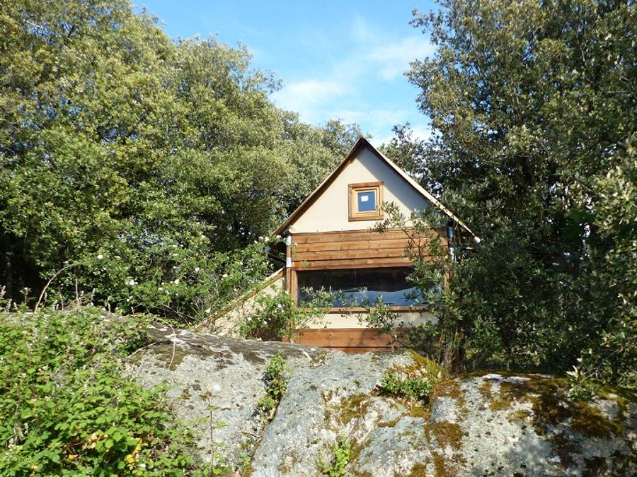 Tente en toile et en bois 4 personnes - Tente Bivouac XL sur pilotis Standard 2 chambres - en pleine nature (sans sanitaires) 2/4 pers 5