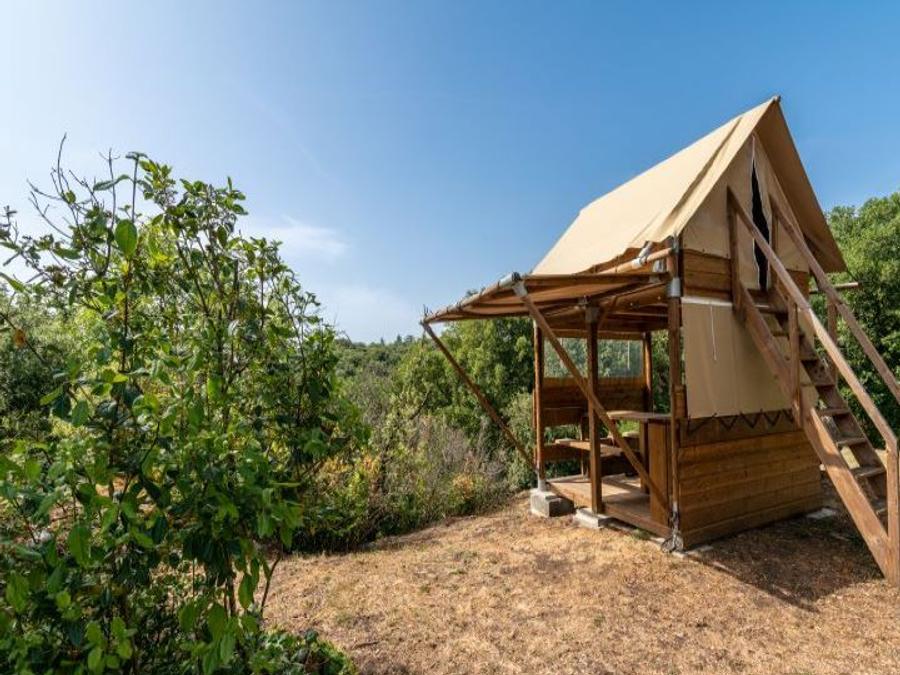 Tente en toile et en bois 2 personnes - Tente Bivouac Small sur pilotis Standard 1 chambre - en pleine nature (sans sanitaires) 1/2 pers 9