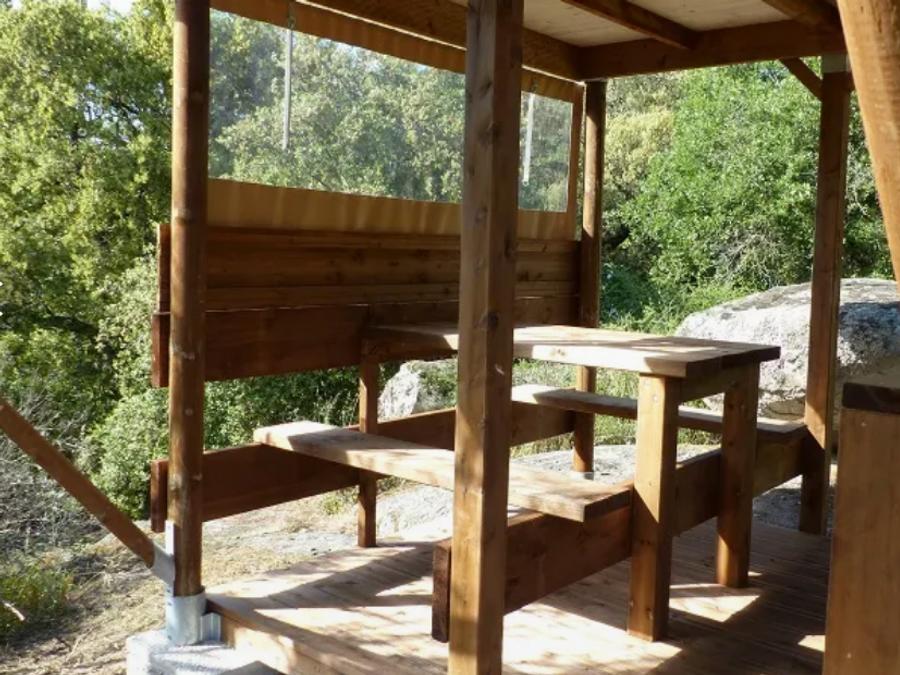 Tente en toile et en bois 2 personnes - Tente Bivouac Small sur pilotis Standard 1 chambre - en pleine nature (sans sanitaires) 1/2 pers 4