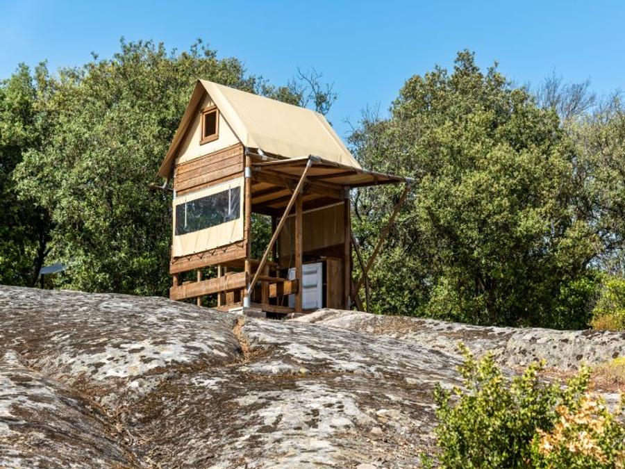 Tente en toile et en bois 2 personnes - Tente Bivouac Small sur pilotis Standard 1 chambre - en pleine nature (sans sanitaires) 1/2 pers 8