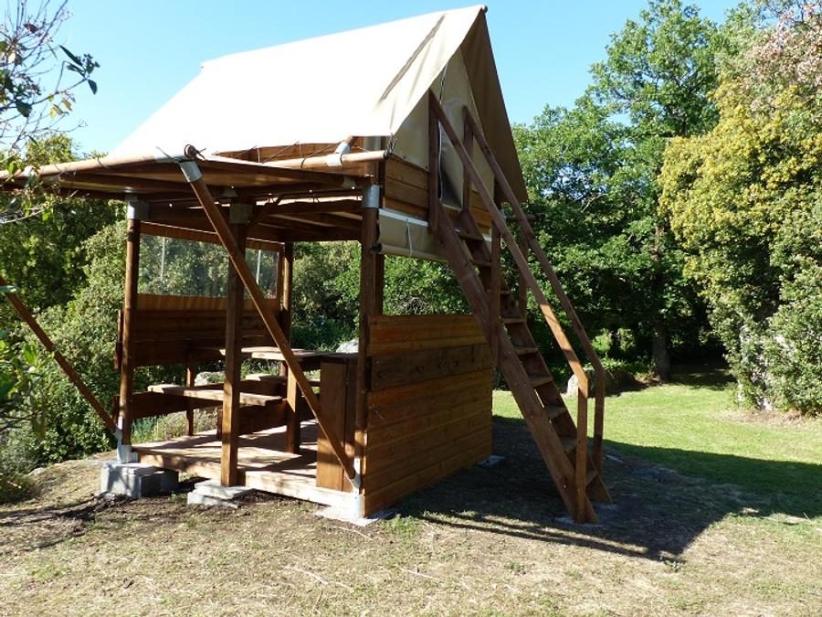 Tente en toile et en bois 2 personnes - Tente Bivouac Small sur pilotis Standard 1 chambre - en pleine nature (sans sanitaires) 1/2 pers 6