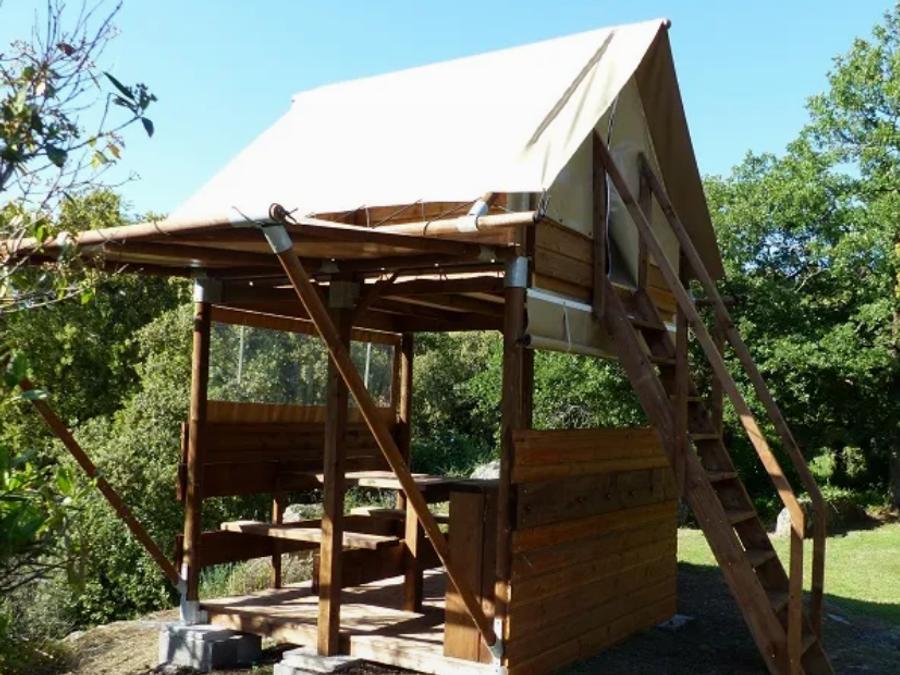 Tente en toile et en bois 2 personnes - Tente Bivouac Small sur pilotis Standard 1 chambre - en pleine nature (sans sanitaires) 1/2 pers 3