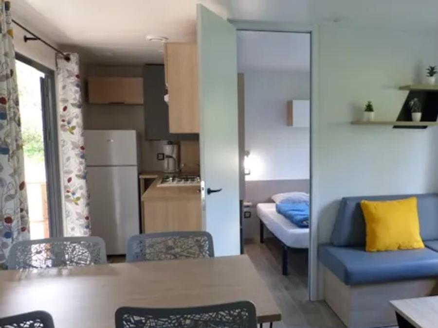Mobilhome 6 personnes - Mobil-Home Premium 32m² 3 chambres - terrasse semi-couverte - TV - Clim 2/6 pers 3