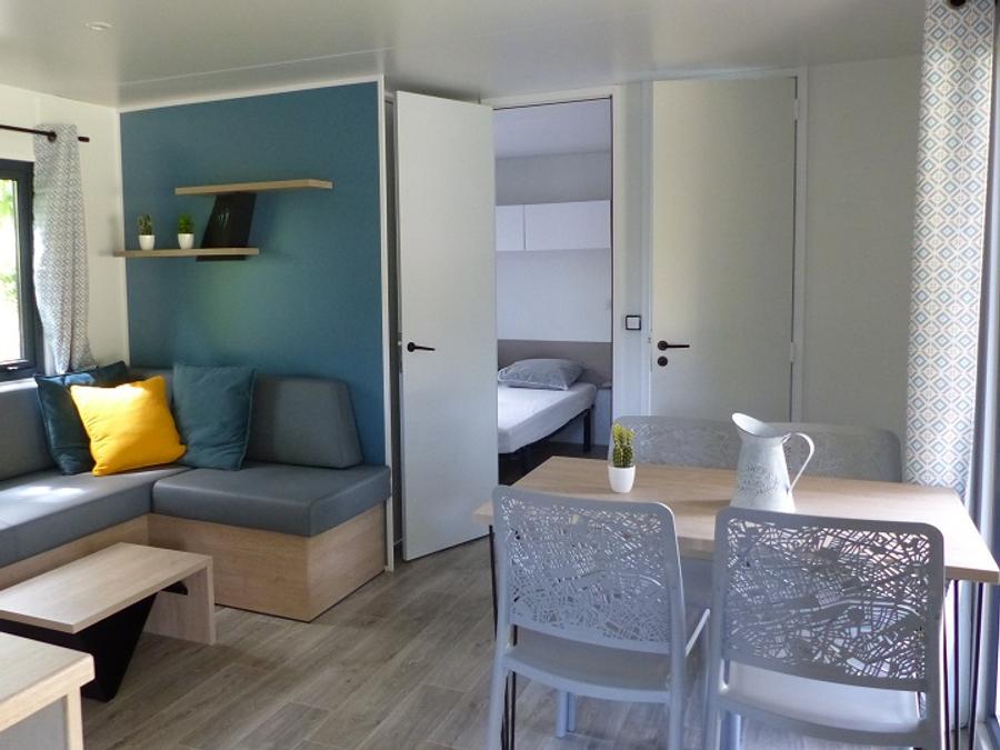 Mobilhome 5 personnes - Mobil-Home Premium -30m² -2 chambres - terrasse couverte - TV - Clim 2/5 pers 3