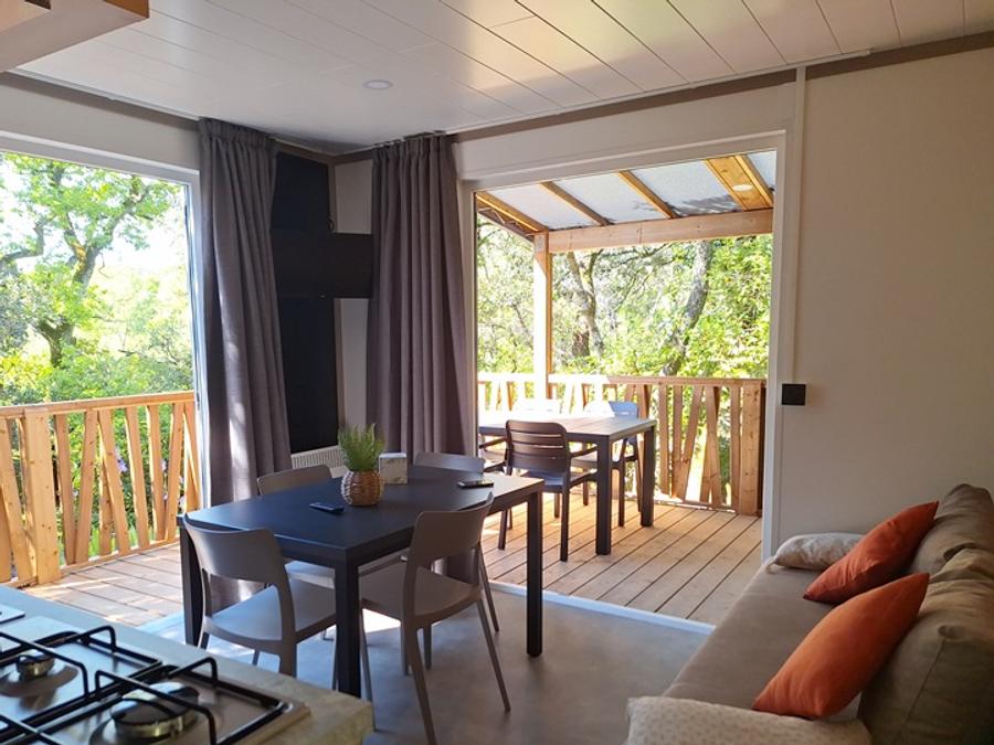 Chalet 5 personnes - NEW // Chalet Premium -28m2 - 2 chambres - terrasse couverte - TV - Clim 2/5 pers 6
