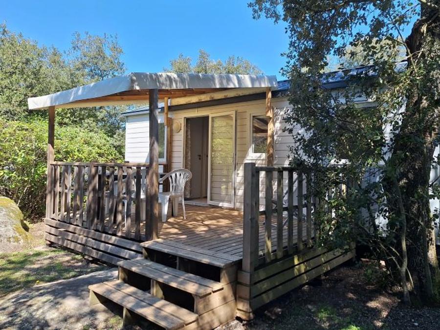 Mobilhome 4 personnes - Mobil-home Confort Louisiane 26m² 2 chambres - terrasse semi-couverte + TV +clim 2/4 pers 3