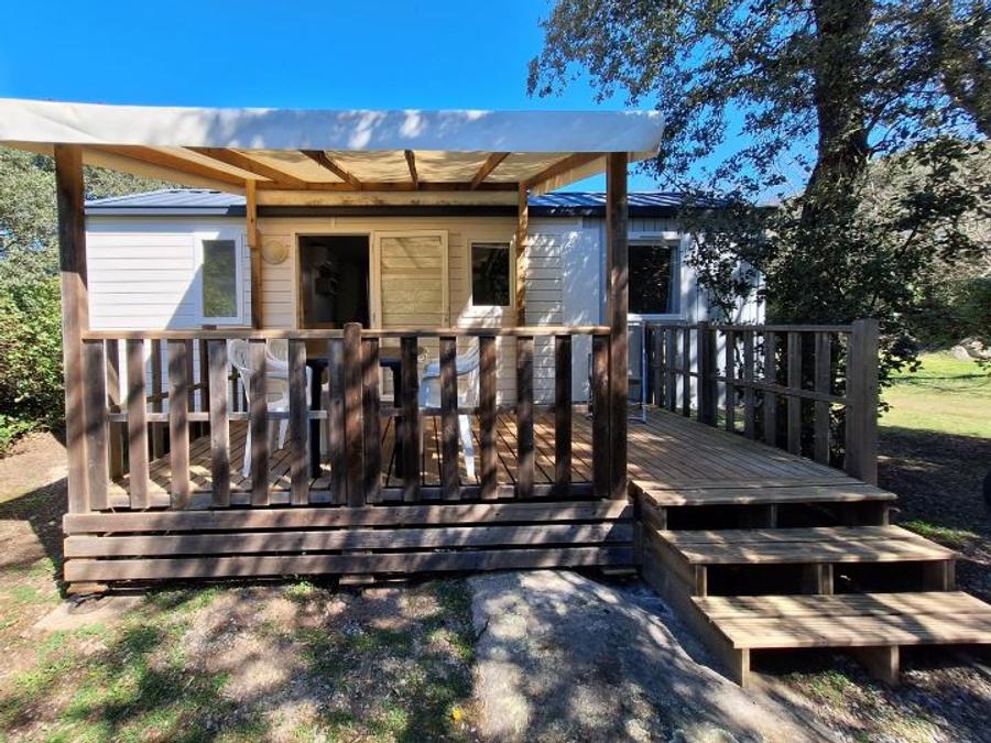 Mobilhome 4 personnes - Mobil-home Confort Louisiane 26m² 2 chambres - terrasse semi-couverte + TV +clim 2/4 pers 6