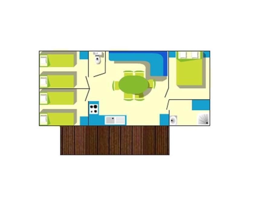 Mobilhome 7 personnes - Economique  banquette non dépliable 7