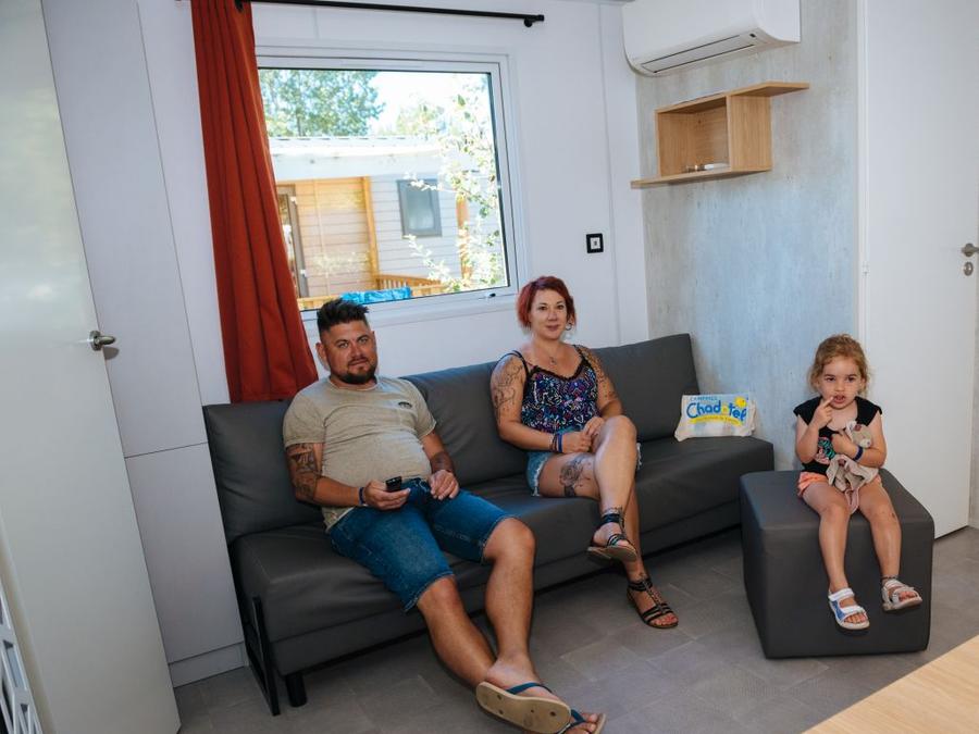 Mobilhome 6 personnes - C- Mobil-home Caraïbes climatisé 2 chambres 1