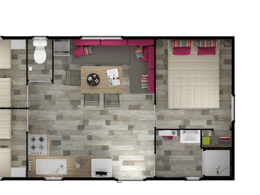 Mobilhome 6 personnes - Bermudes Trio - CLIM 10