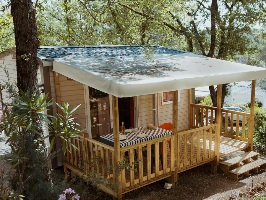 Mobilhome 2 personnes - Mobilhome CAHUTE - 1 chambre télévision climatisé - Modèle 2024 1/3 pers 0