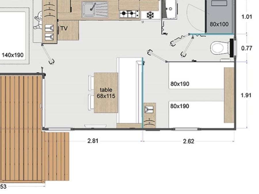 Mobilhome 4 personnes - Ese 7