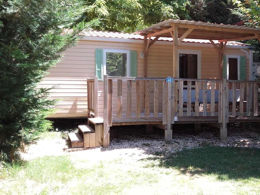 Mobilhome 6 personnes - Résidence Mobile confort Noyers avec terrasse bois semi-couverte 18 m² + TV-TNT 4