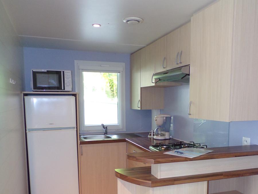 Mobilhome 6 personnes - Résidence Mobile confort Noyers avec terrasse bois semi-couverte 18 m² + TV-TNT 1