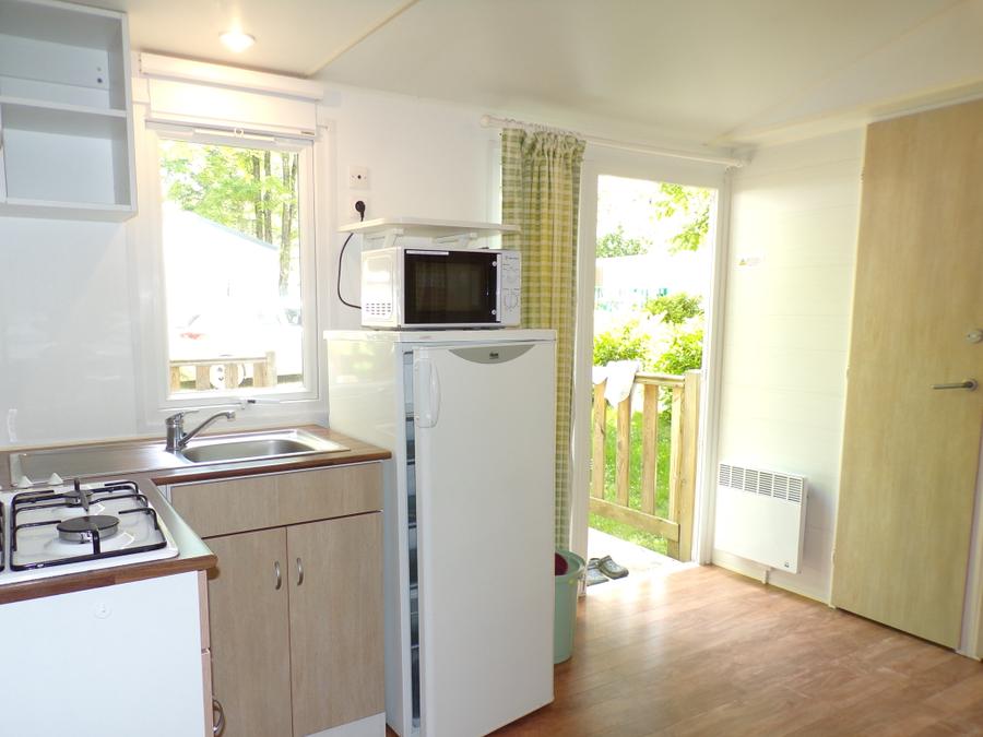 Mobilhome 6 personnes - Résidence mobile confort Chênes 3 chambres avec terrasse semi-couverte 18m² + TV + CLIM 7