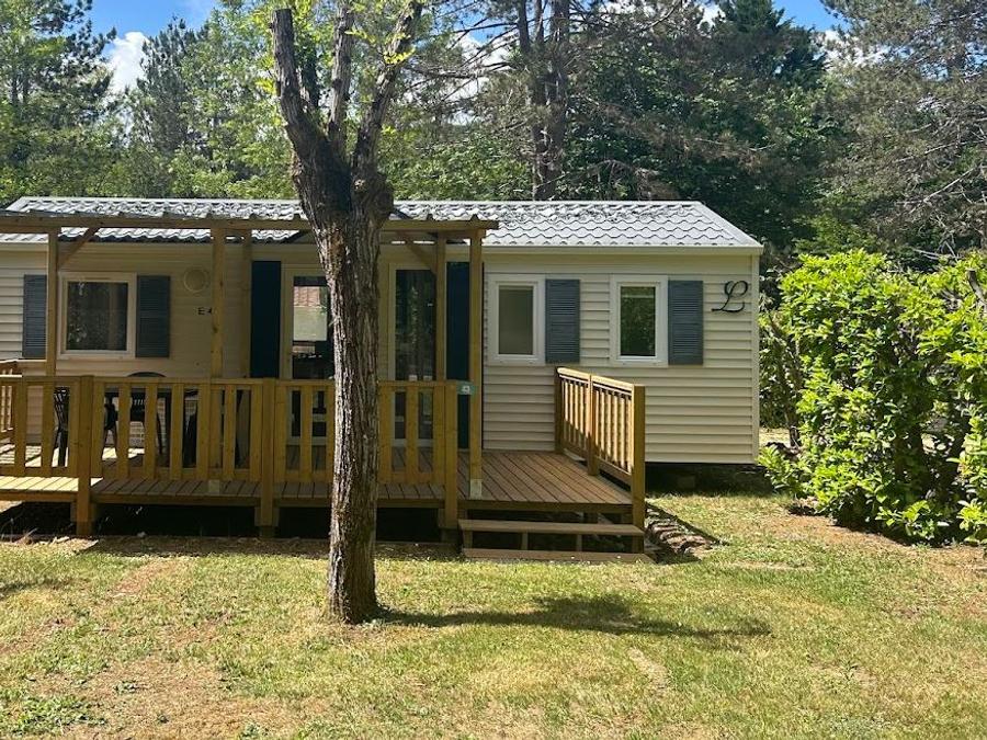 Mobilhome 6 personnes - Résidence mobile confort Chênes 3 chambres avec terrasse semi-couverte 18m² + TV + CLIM 0