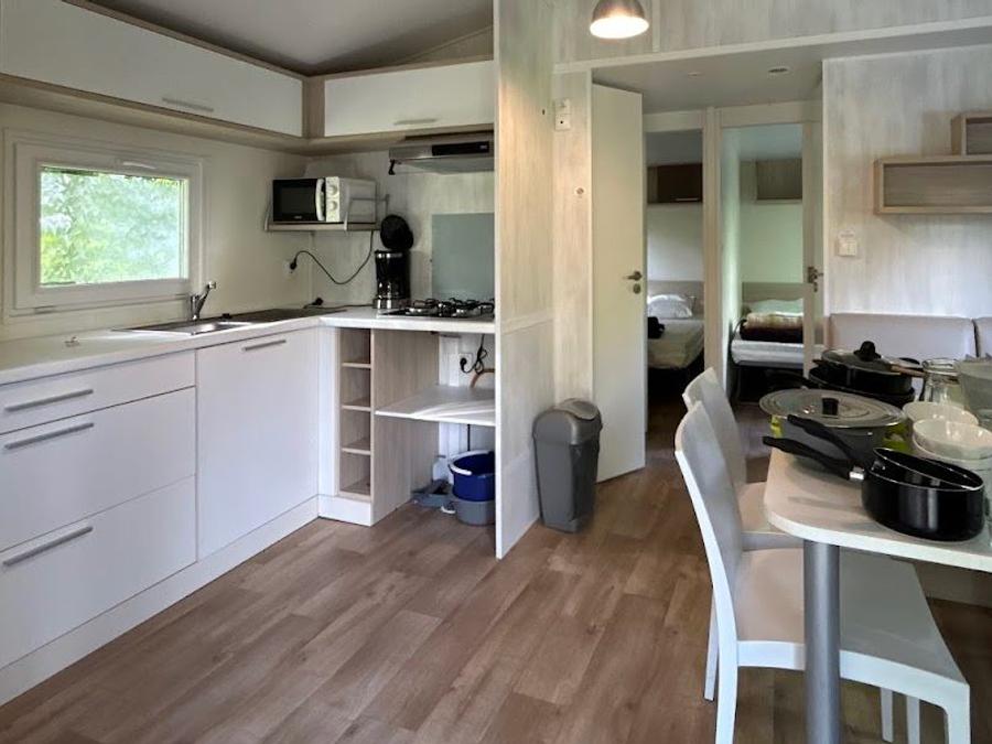 Mobilhome 6 personnes - Résidence mobile Noyers avec terrasse bois semi-couverte 5/6 pers + TV-TNT + CLIM 4