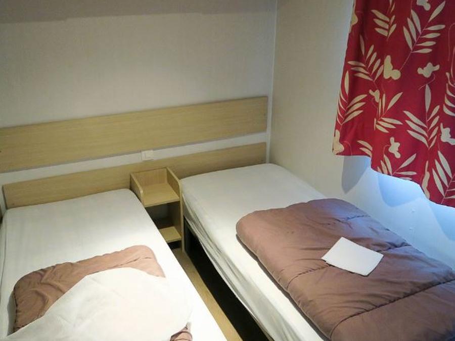 Mobilhome 6 personnes - Résidence mobile Noyers avec terrasse bois semi-couverte 5/6 pers + TV-TNT + CLIM 5