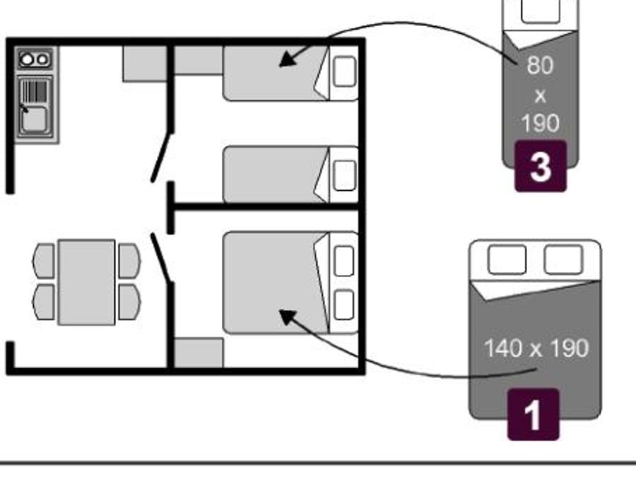 Tente en toile et en bois 5 personnes - Eco-lodge Sahari (sans sanitaires) 1