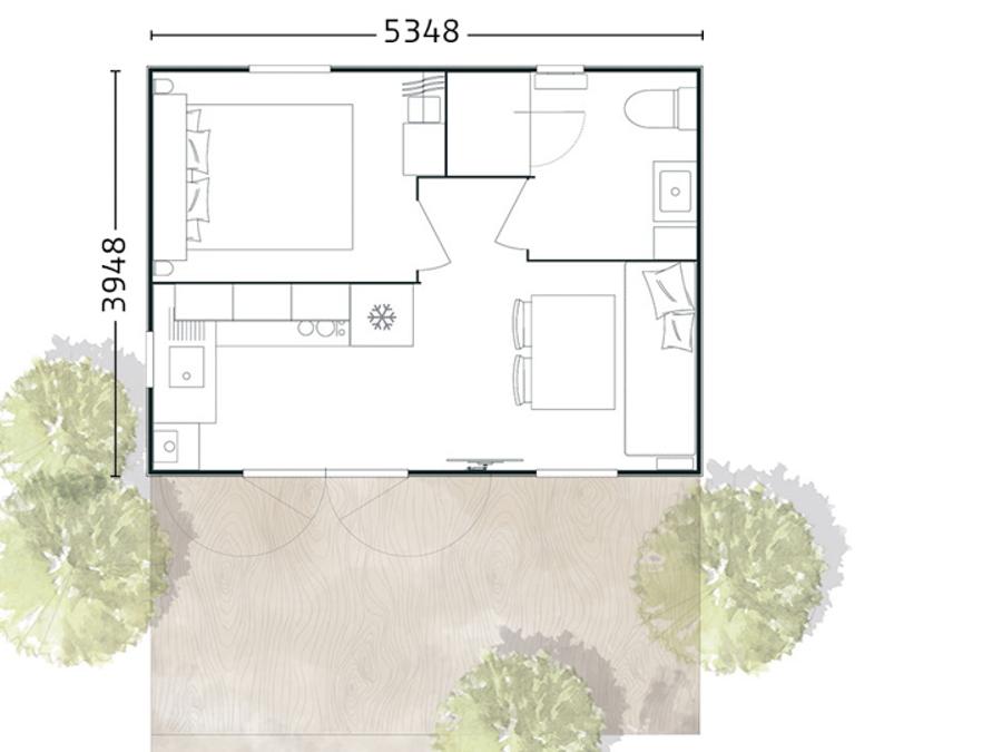 Mobilhome 4 personnes - C- Mobil-home Adriatique 1 chambre 7
