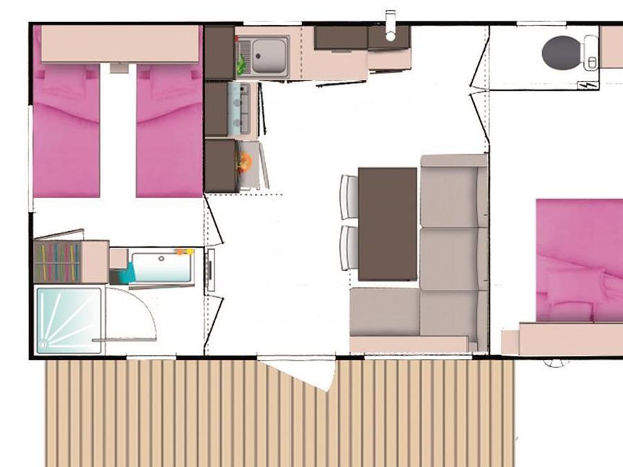 Mobilhome 4 personnes - MH2 ÉVASION CONFORT 29 m² 10