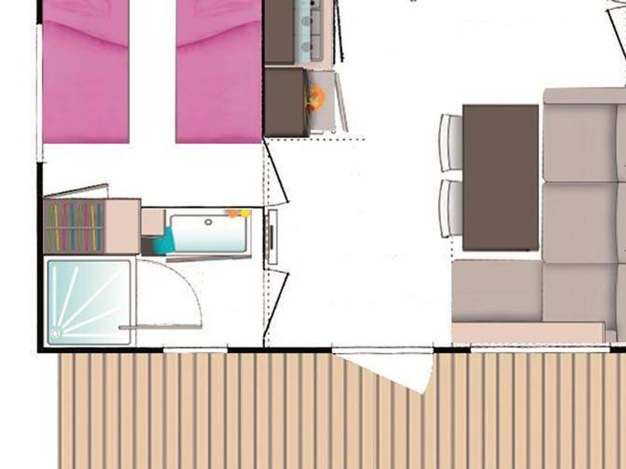 Mobilhome 4 personnes - MH2 ÉVASION CONFORT 29 m² 8