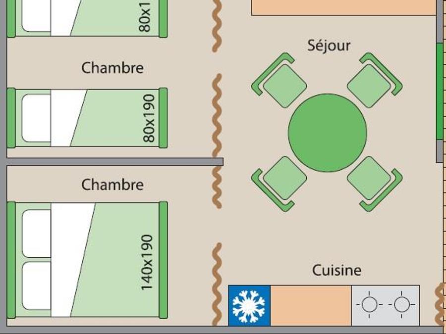 Tente en toile et en bois 4 personnes - Lodge Amazone (sans sanitaire) 7