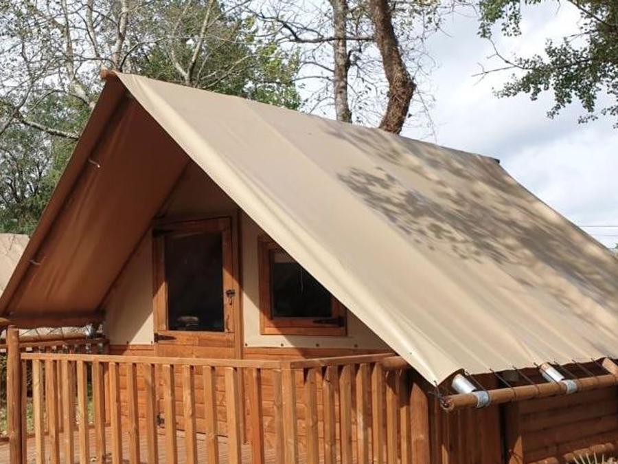 Tente en toile et en bois 4 personnes - Lodge Amazone (sans sanitaire) 0
