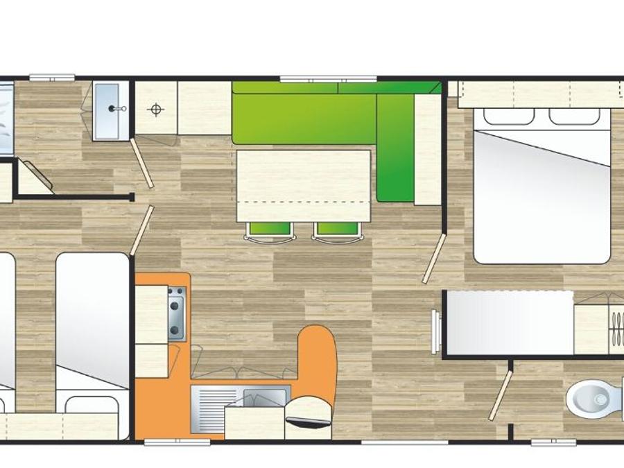 Mobilhome 6 personnes - Evasion 2 chambres - TV 3