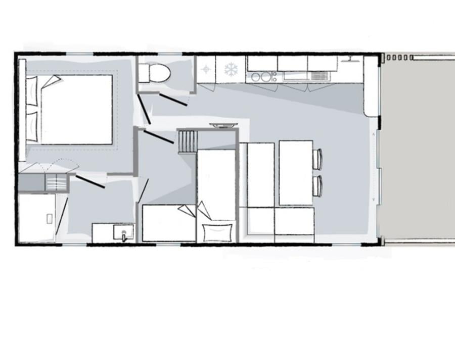 Mobilhome 4 personnes - Mahana 4 personnes 2 chambres 28m² 5
