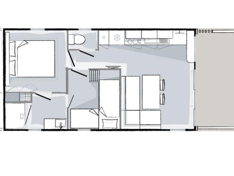 Mobilhome 4 personnes - Premium 4 personnes 2 chambres 28m² 4