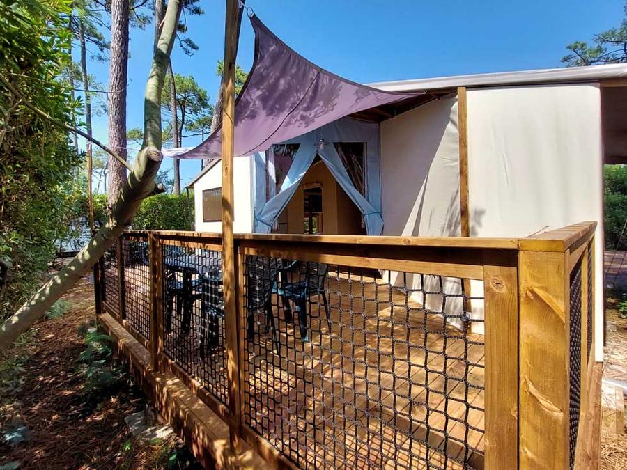 Tente en toile et en bois 4 personnes - C- Tente Lodge Mana 2 chambres 22m² 4