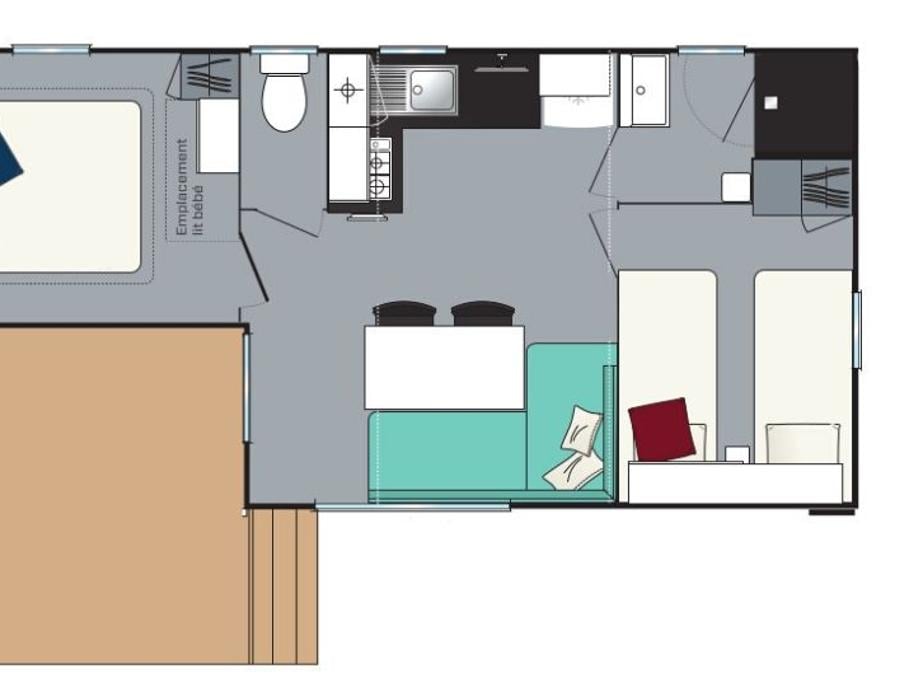 Mobilhome 6 personnes - EVASION - 2 chambres - TV 5