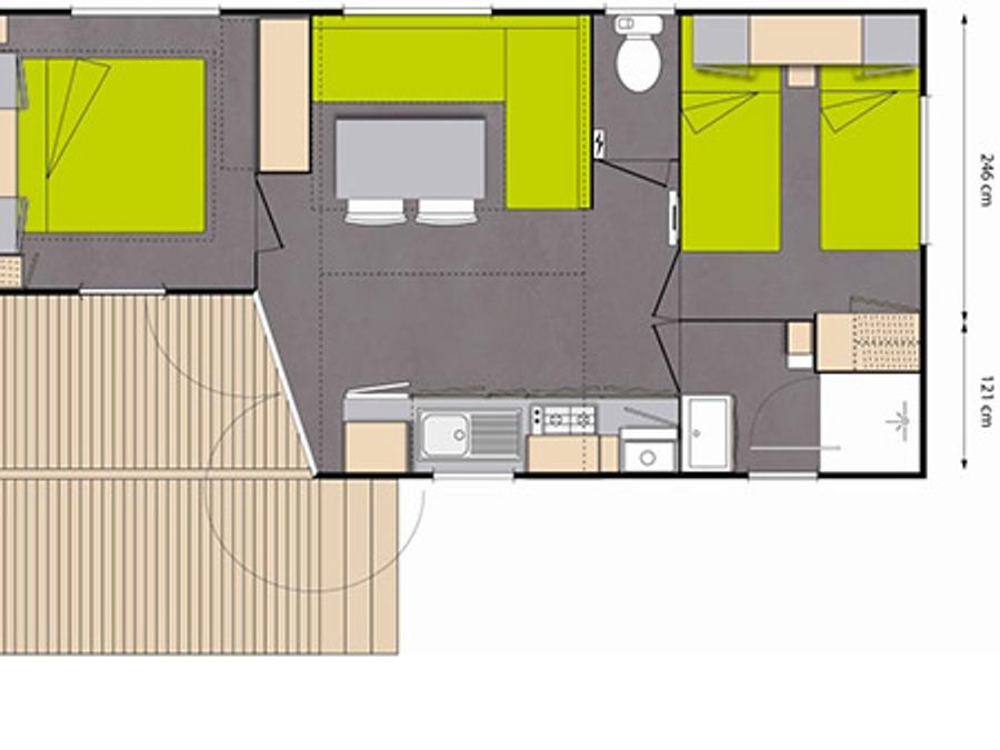 Mobilhome 4 personnes - CONFORT 5