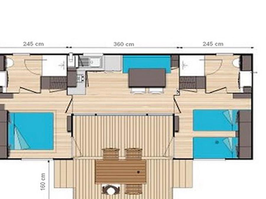 Mobilhome 4 personnes - PRESTIGE PATIO 4