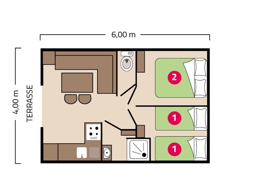 Mobilhome 4 personnes - Palma Clim 4 personnes 4