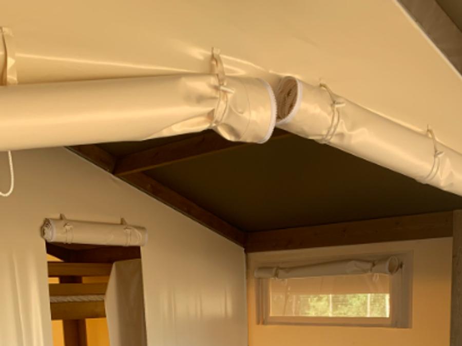 Bungalow toilé 5 personnes - Freeflower Standard 37m² - 2 chambres - sans sanitaires - terrasse couverte de 8m² 5 pers 1