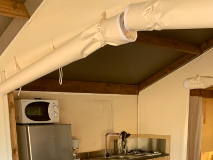 Bungalow toilé 5 personnes - Freeflower Standard 37m² - 2 chambres - sans sanitaires - terrasse couverte de 8m² 5 pers 3