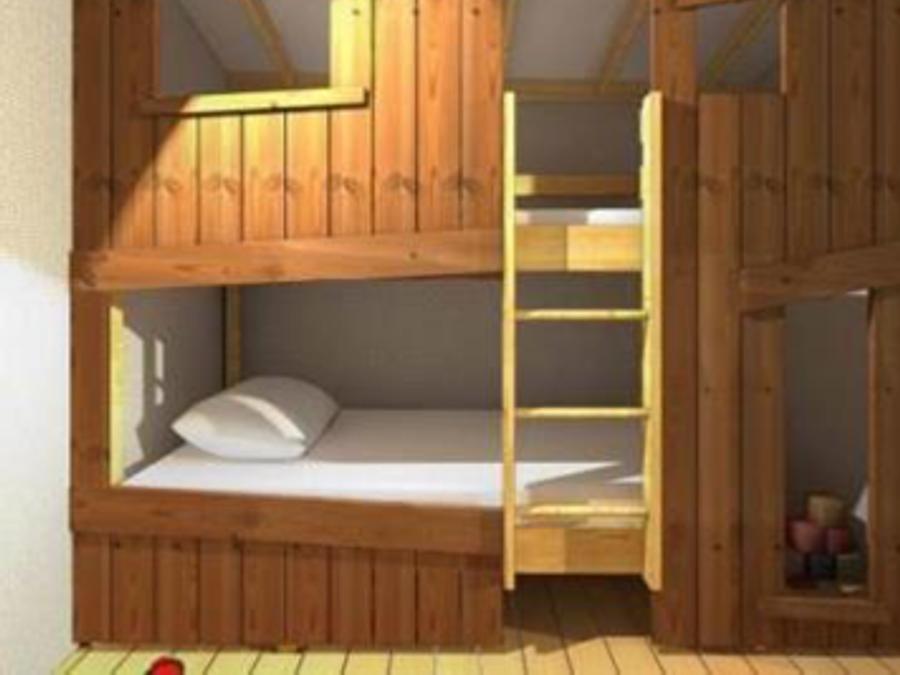 Tente en toile et en bois 6 personnes - Ecolodge Cotton Confort 35m² - 3 chambres - terrasse couverte de 11m² + TV 6 pers 9