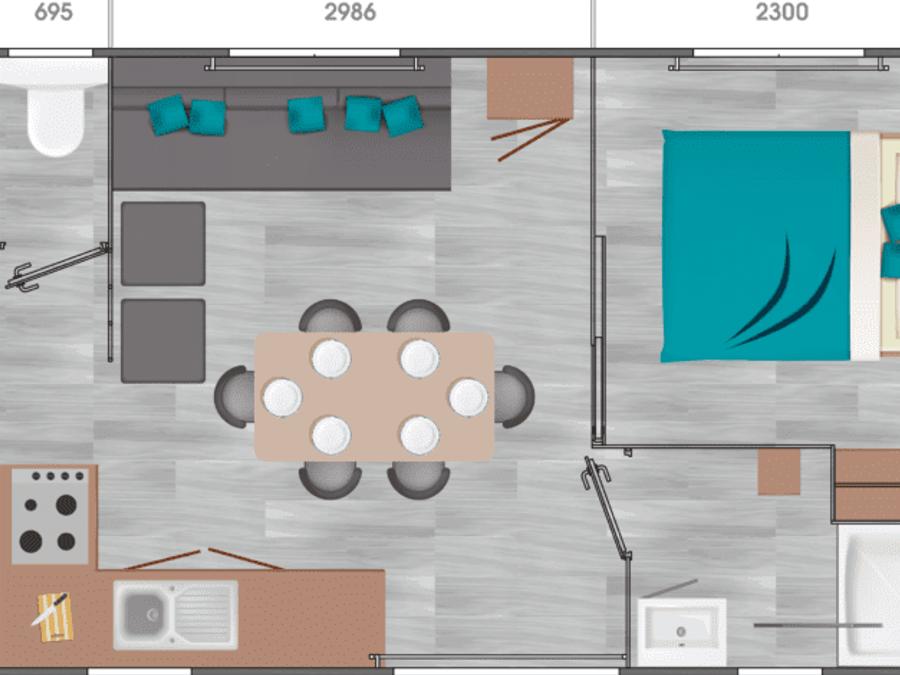 Mobilhome 6 personnes - Cottage - Le Six Confort 4