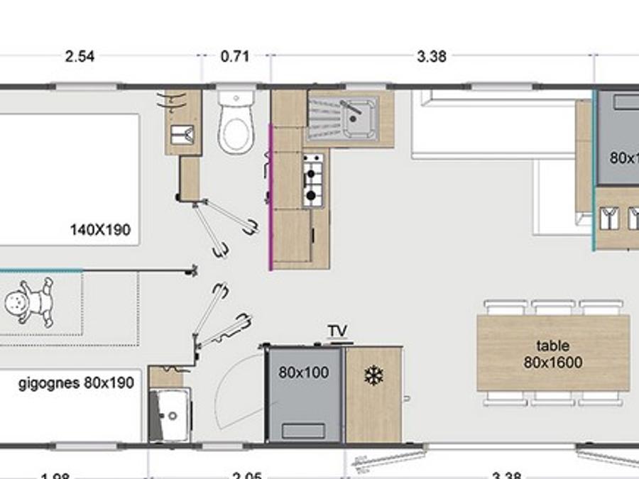 Mobilhome 8 personnes - Cottage - Quatro 3