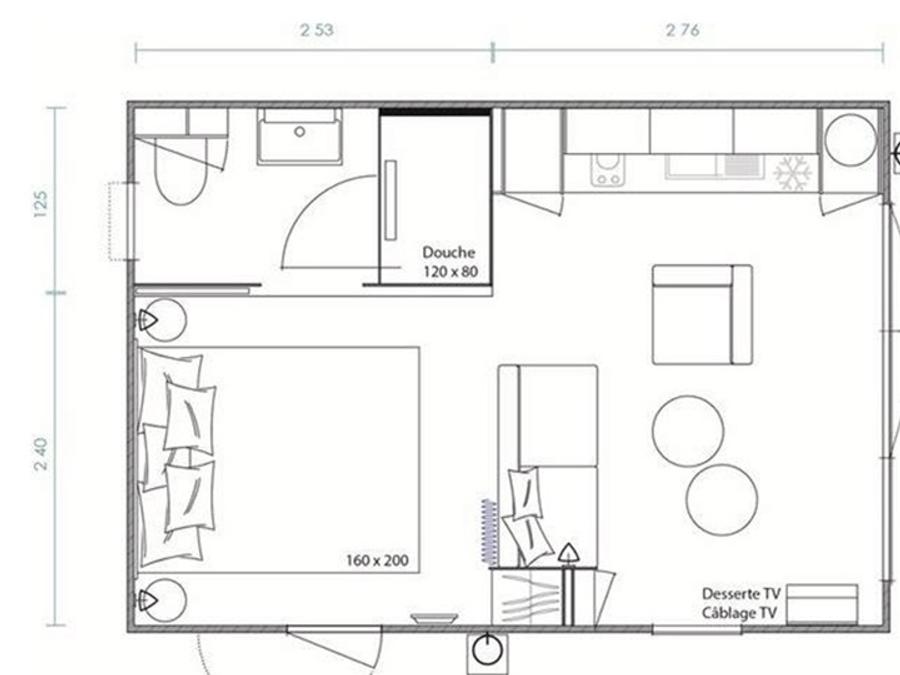Mobilhome 2 personnes - Key West - 1 chambre 7