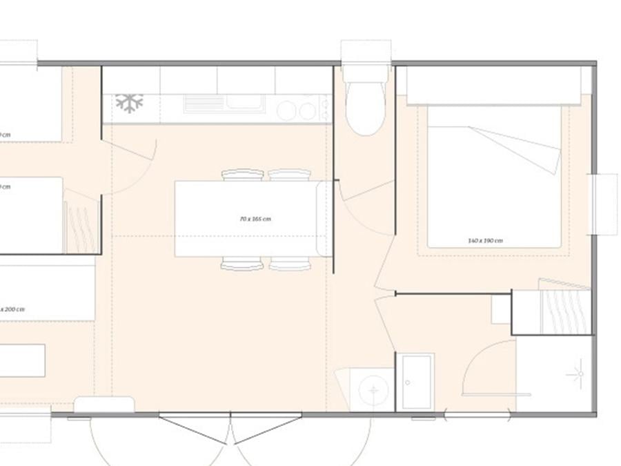Chalet 4 personnes - Fabre - 2 chambres + terrasse - PMR 4