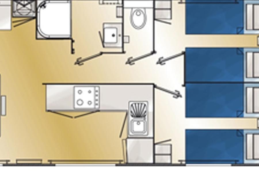 Mobilhome 6 personnes - Caraïbes Premium - 3 chambres + terrasse + TV 4
