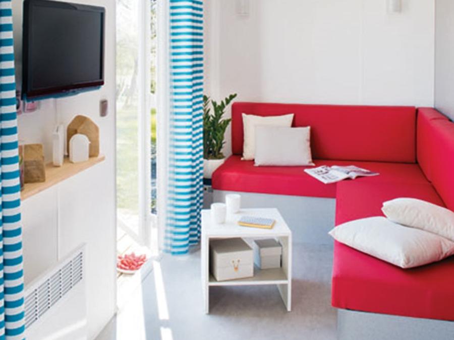 Mobilhome 4 personnes - Mobil-home Lilas - 2 chambres + terrasse semi-couverte 3
