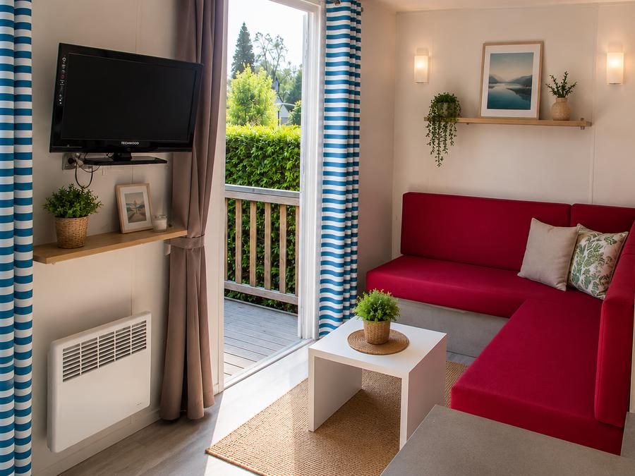 Mobilhome 4 personnes - Mobil-home Lilas - 2 chambres + terrasse semi-couverte 1